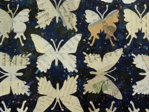 Next I made templates and cut out the butterflies