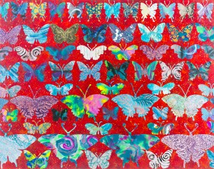 Red Butterflies 22 X 28"