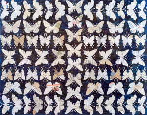 Letter Butterflies 22 X 28"
